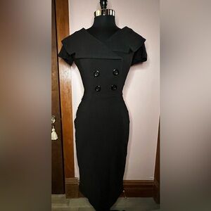 Vintage style Bettie Page by Tatyana black pencil dress